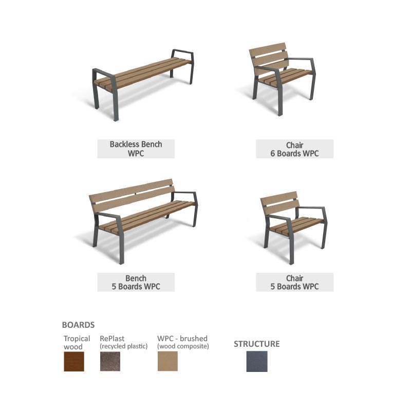 VANCOVER Stol WPC 2 Vancouver - Soffa, bänk och stol